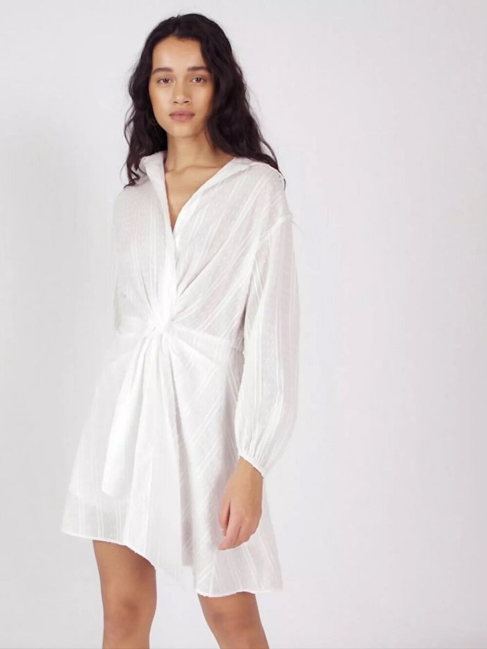 Maje Ritellio Twisted Shirt Dress - US Size 4 (Maje Size 1/36)